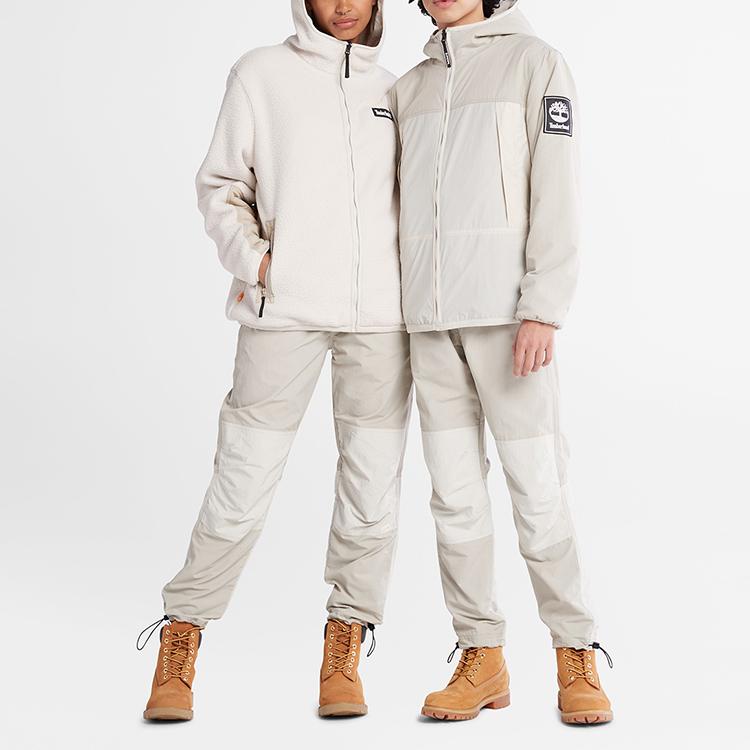 Timberland Reversible Hooded Fleece Jacket Unisex Jackets Sand A5VB9-CY2