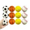 12Pcs Mini Ball Toy Anxiety Stress Relief Realistic Mini Squeeze Basketball Balls for Party Favor Decoration