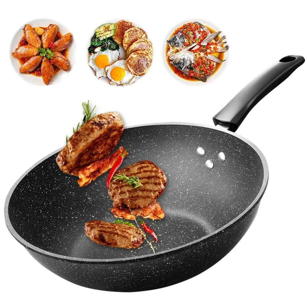 Non-Stick Frying Pan Universal Wok Lightweight Stir-Fry Pan  Cooking