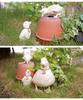 Duck Bird Garden Decorative Cute Set of 2 for Ornament, Figurine, Item, White, (Perfect Children)