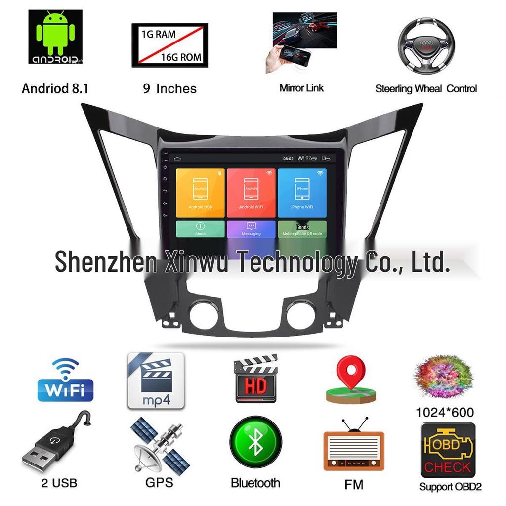 Cross-border Android Navigation System for 2011-2015 Sonata MP5 All-in-One