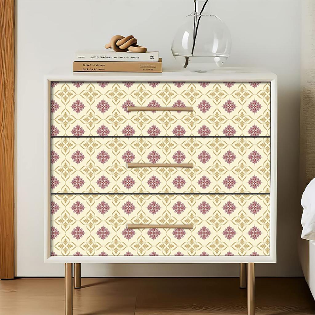 Peel and Stick Trellis Wallpaper Removable Self-Adhesive Classic Lattice Floral Contact Paper for Cabinets Bathrooms Kitchen