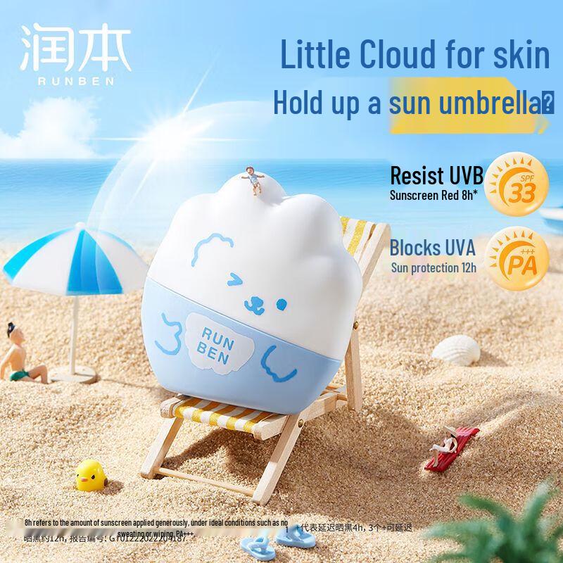 Runben Hydrating Sunscreen Lotion SPF33, 3-Pack