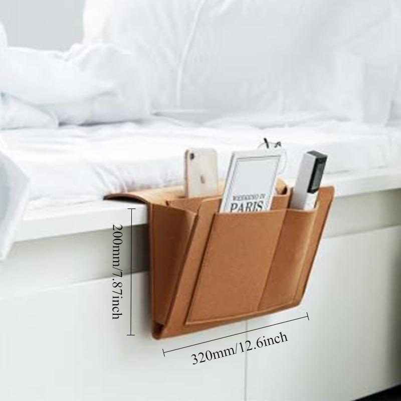 Hängende Aufbewahrungstasche für das Bett Handy Fernbedienung Taschentuch Aufbewahrungstasche Hängende Aufbewahrungstasche für Bücher am Bett Haushaltsgegenstände