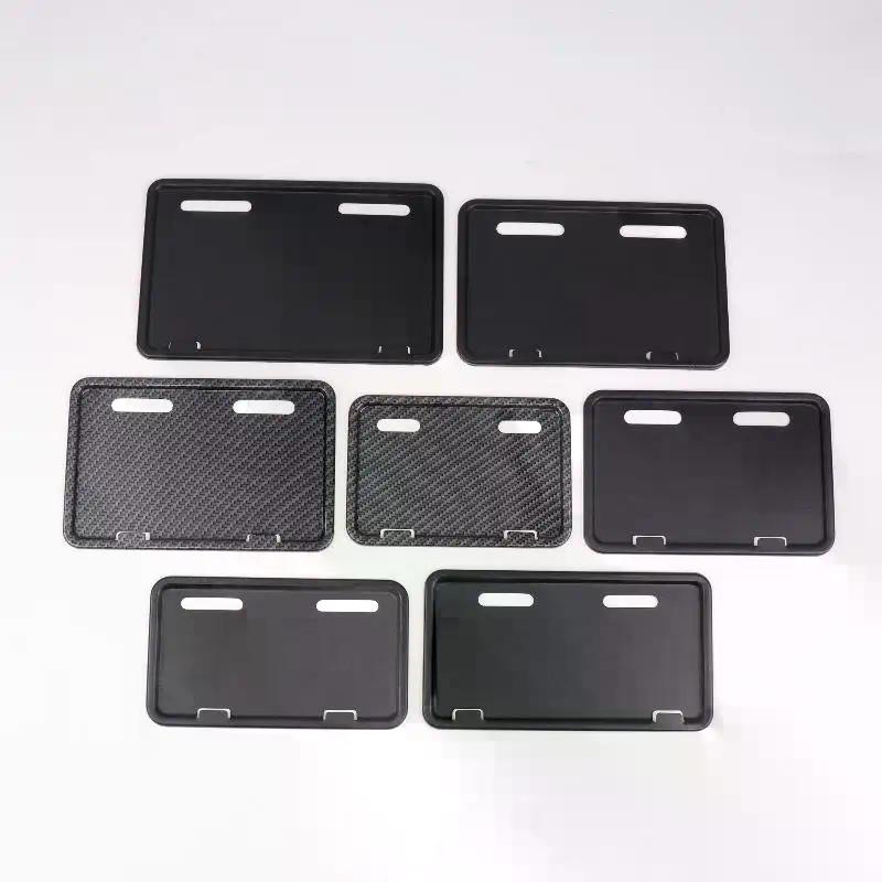 1Pcs Universal Electric Bicycle Stainless Steel License Plate Holder Frame Anti-theft Protective Cover Motorcycle License Plate