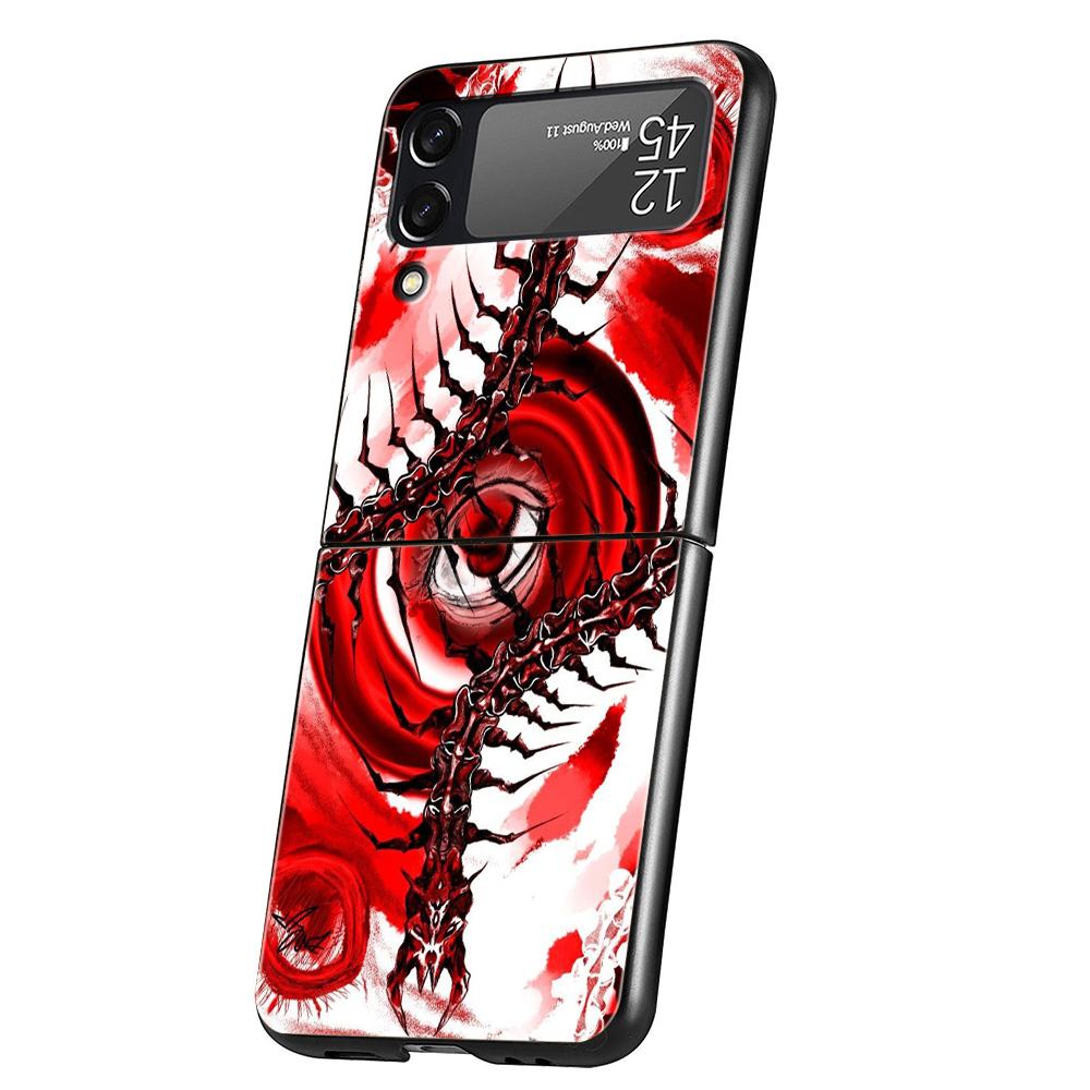 Hard PC Phone Case For Samsung Galaxy Z Flip 7 6 5 4 Black Cover For Galaxy Z Flip 3 Foldable Capas Trendy Cool Eyes Creative