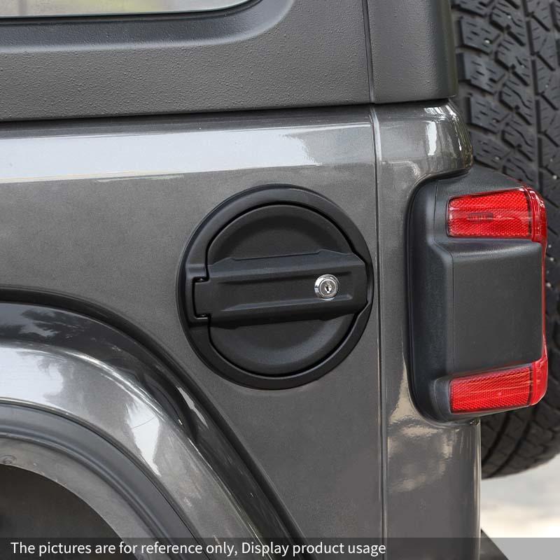Aluminum Alloy ABS Gas Fuel Oil Tank Cap Cover With Lock For Jeep Wrangler JL 2018 Up Car Exterior Accessories