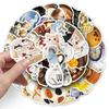 50PCS Kawaii Cat Stickers: Cute, Waterproof for DIY on Earphones, Fridges, Water Cups, Phones & Notebooks
