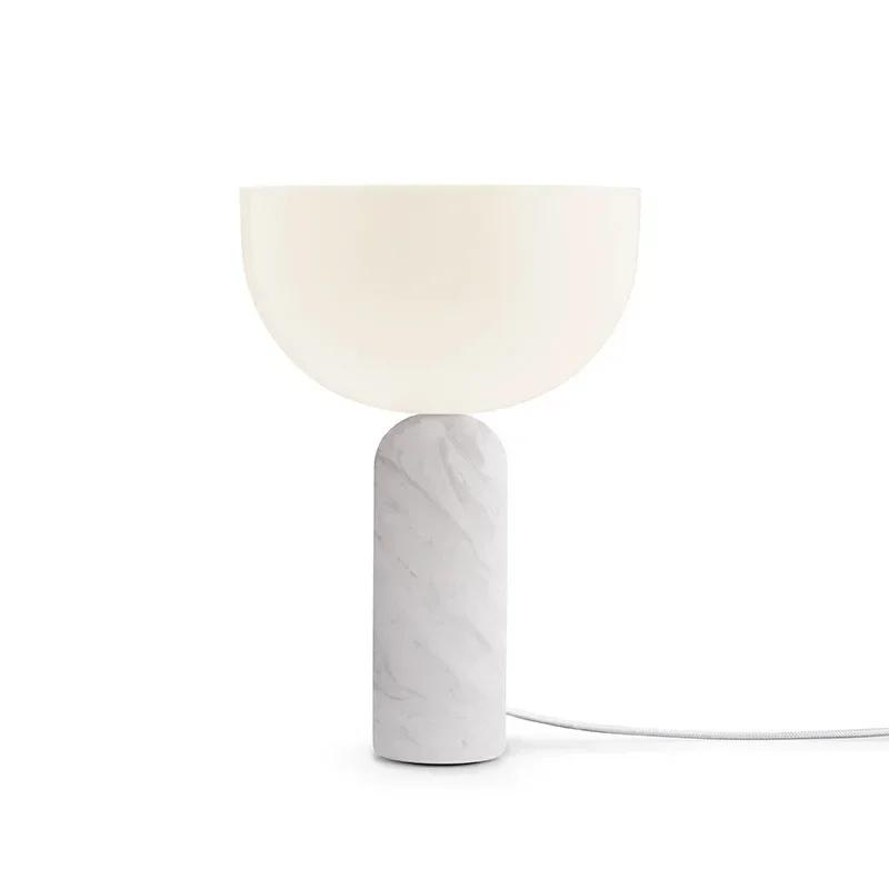 Danish Design Mushroom Table Lamp LED Minimalist Modern Marble Light Fixtures Home Decor Living Room Bedroom Study Bedside Cafe