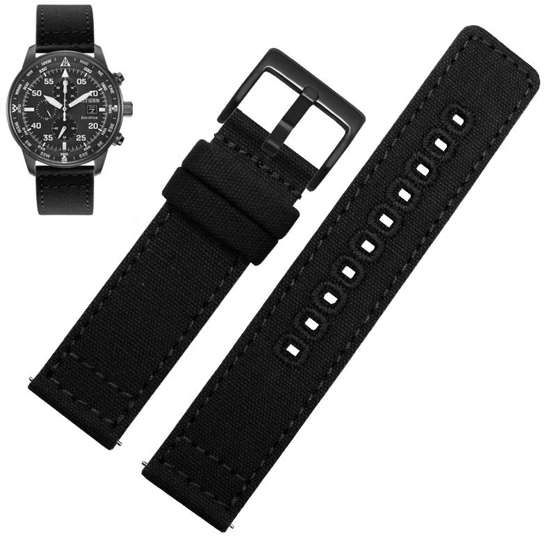 Watchband Quick Release Canvas Watch Strap 18mm 20mm 22mm Nylon Watchbands Replacement Bracelet Wrist Band Watch Accessories