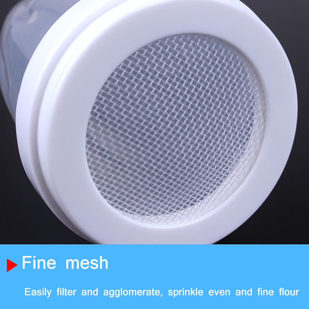 Mehlpuder Dosen Manuelles Puderzuckersieb Kunststoff Mehlsieb Flasche