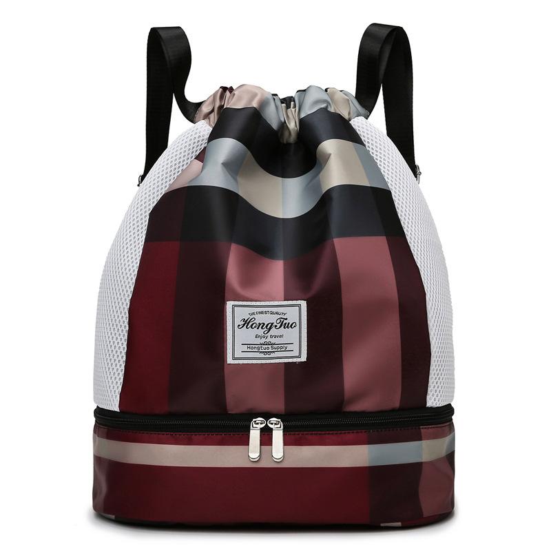 

Fitness Bag with Dry and Wet Separation Swimming Bag Waterproof Beach Storage Backpack Women s Small Bag