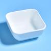 Pure White Ceramic Square Bowl for Condiments and Desserts