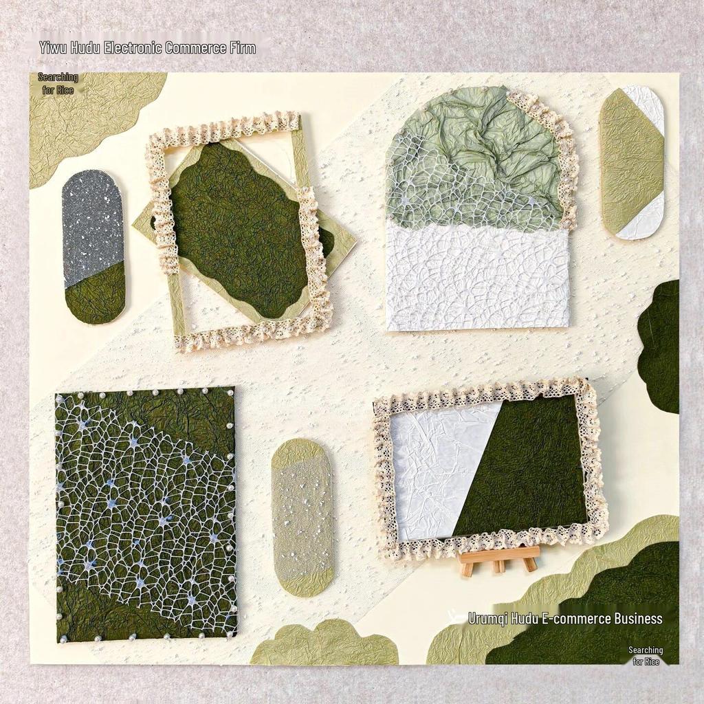 Green Lace-Themed Forest Border for Kindergarten and Homeschool Decoration