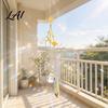 Artistic Patio Accents Crystal Suncatcher Rainbow Maker Prism Hanging Wind Chime Pendant Outdoor Courtyard Decoration for Window Balcony,
