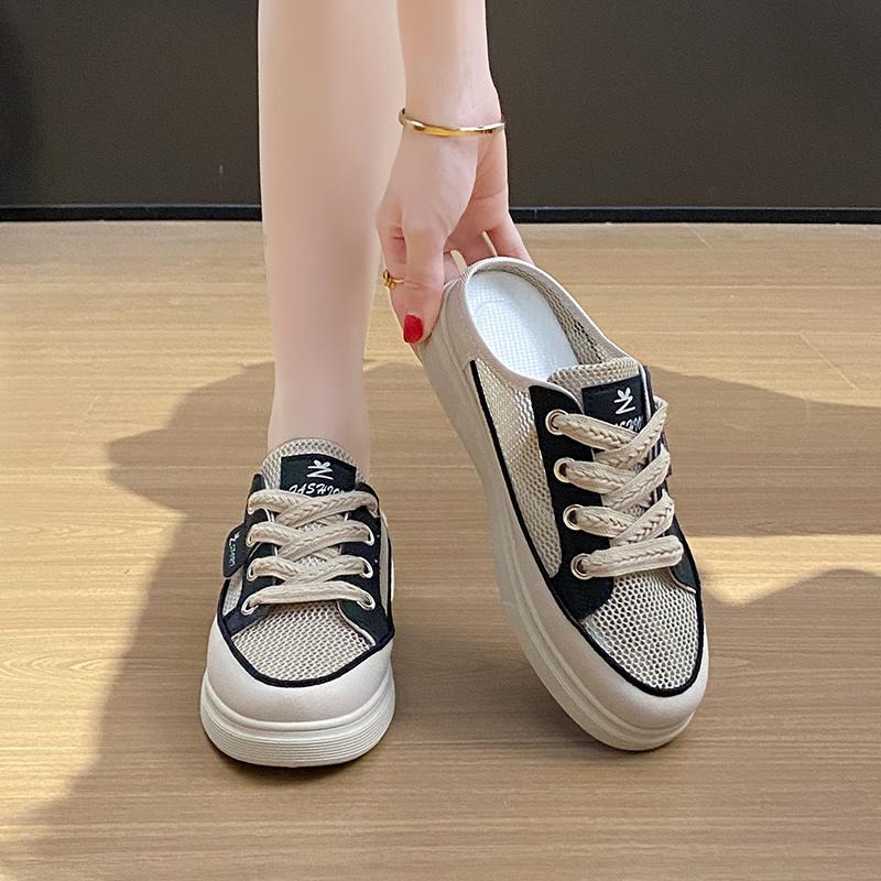 Fashion With Lacing Big Sole Black Women Shoes Training Ladies Fat Sneakers Sport Items Temis Low Prices Portable New Snearkers