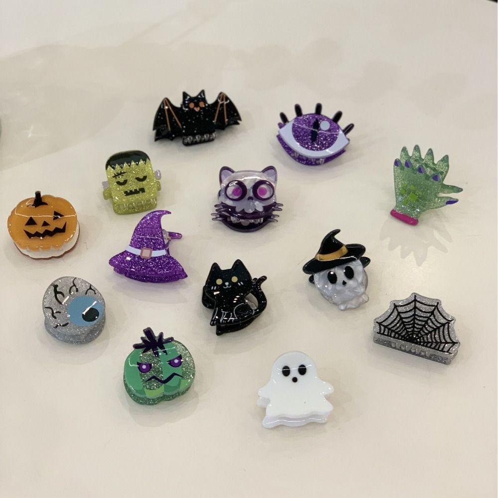 Bat Halloween Mini Grab Clip Pumpkin Halloween Hairpin Spooky Hair Claw  Festive Hair Accessories