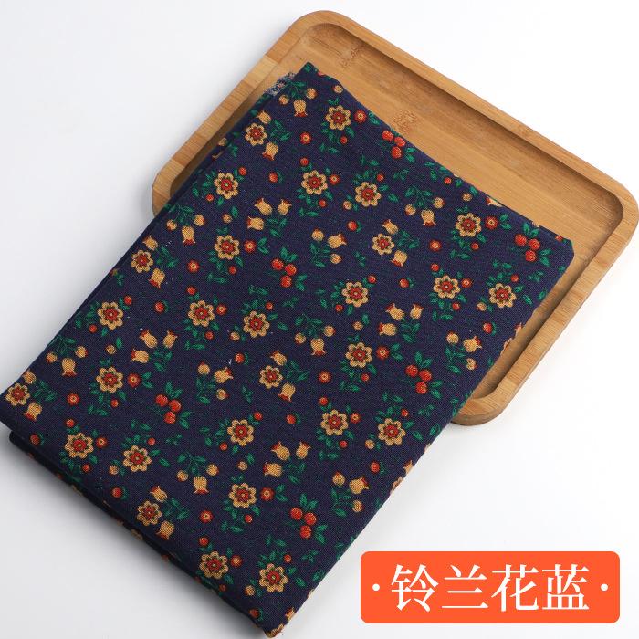 0.5m/1m/2m Vintage Ethnic Style Cotton Linen Printed Fabric for Tablecloths, Sofa Blankets Dresses Handmade DIY Clothing Fabrics