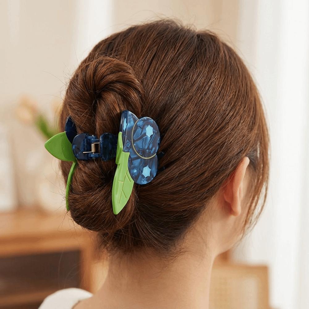 Non Slip Fruit Hair Claw Secure Hold Shark Hair Grip Temperament Acetate Hair Clips  Ponytails