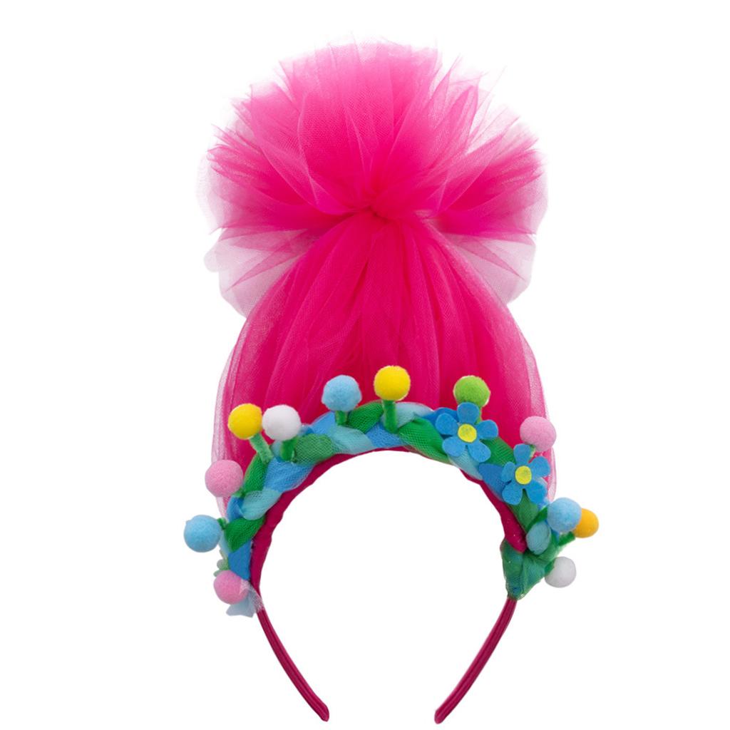 Trolls Poppy Headbands Cosplay Doll Headwear Hairbands Headwear Makeup Washing Face Hairbands Birthday Party