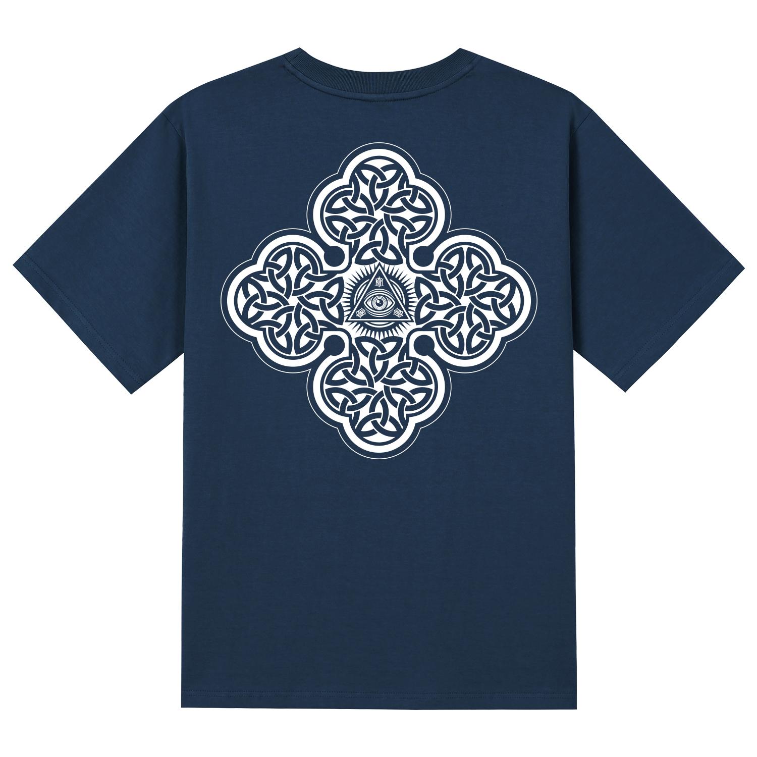 Khan 6312 Ktn0121 Celtic Horus Short Sleeve T-Shirt - Navy Navy/M