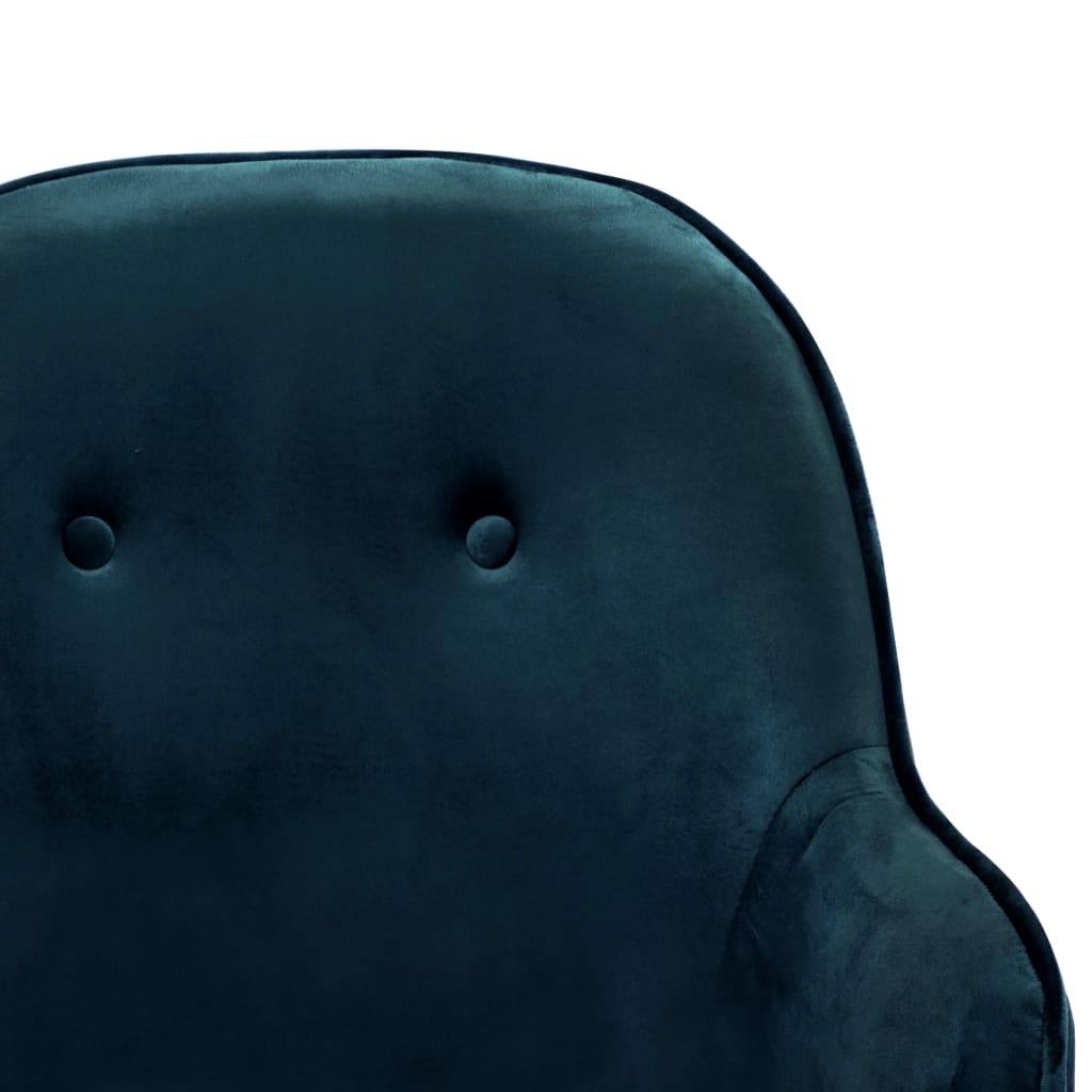 Rocking Chair Blue Velvet