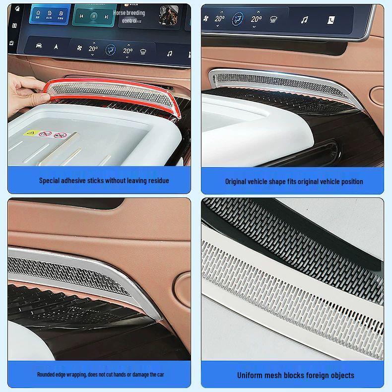 Avatr 07 Stainless Steel Anti-Clog Air Vent Cover for Car Doors and Seats