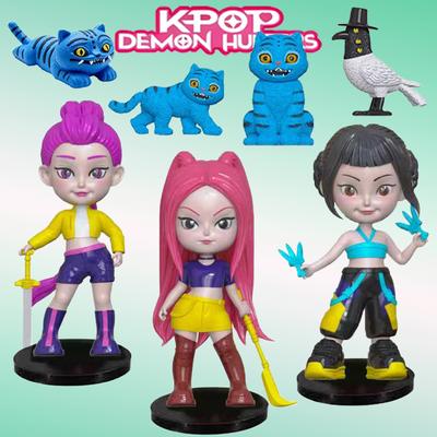 5-18 sztuk NOWA Kpop Demon Hunters Figurka Kreskówkowi Łowcy Tygrys Rumi/Mira/Zoey Figurka Akcji PVC Model Dekoracja Biurka Zabawka Prezent