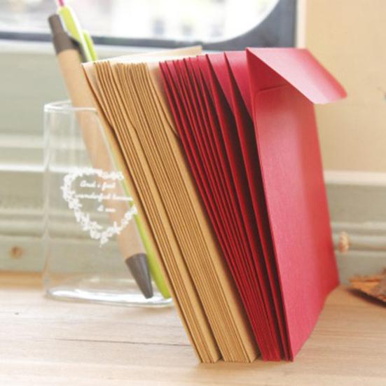 10Pcs Vintage Kraft Paper Letter Envelopes DIY Greeting Card Scrapbooking Gift