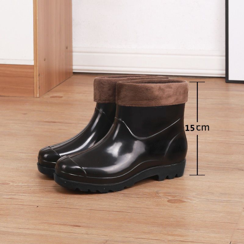 Waterproof beef tendon sole rain shoes men's wear-resistant high rain boots medium tube non-slip