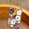 White Flower Pattern Case For iPhone 17 Pro Max iPhone 16 15 14 13 Pro Max 11 17e 16e Plating Lens Frame Clear Soft Silicone Back Cover