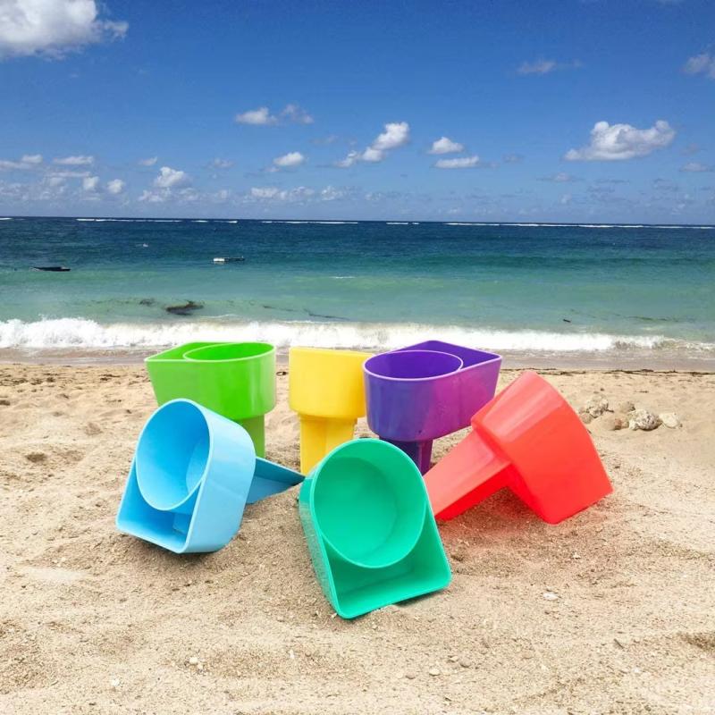 Portable Outdoor Drink & Phone Holder Organizer With Ground Stake Functional Storage Rack For Camping