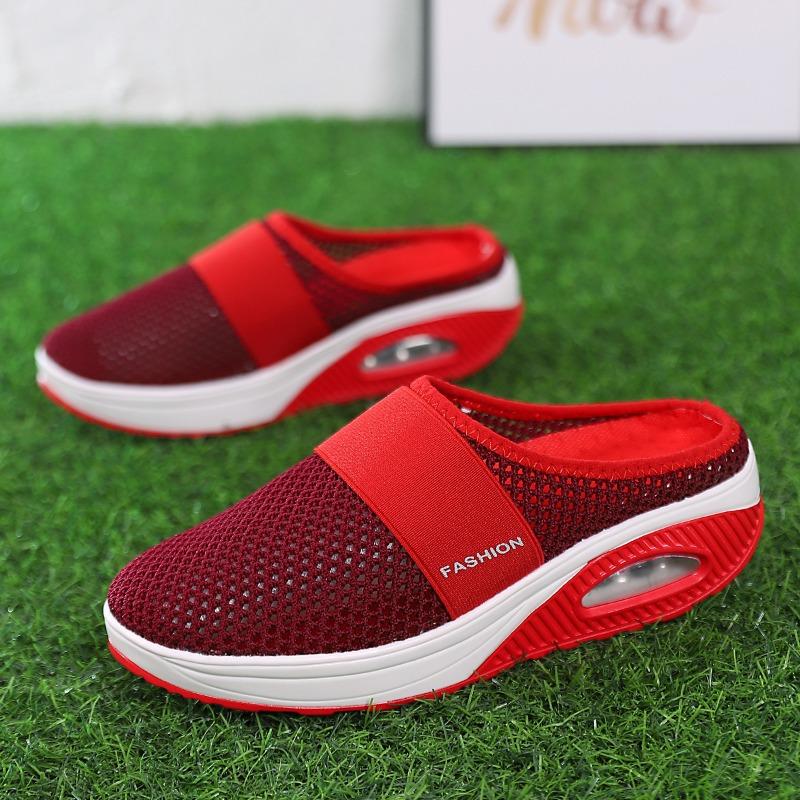 YRZL Dámské pantofle sandály letní móda ležérní síťované plážové pantofle dámské prodyšné ploché boty dámské domácí pantofle