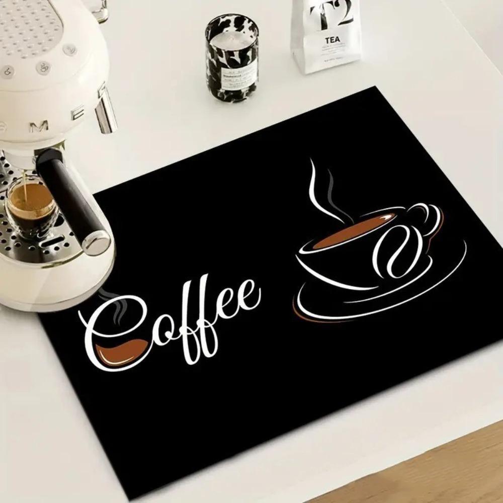 

2pcs Anti-Slip Placemat Absorbent Dish Drying Pad Versatile Coffee Machine Mat Dinner Table 30*40cm-Style C