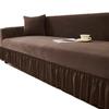 New Autumn and Winter Thick Plush Sofa Cover Anti Cat Scratch Old Fashioned Sofa Straight Row Elastic Skirt Hem Pad