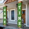 Happy Birthday Porch Sign Game Football American Required 1 Pair Indoor Outdoor Decor