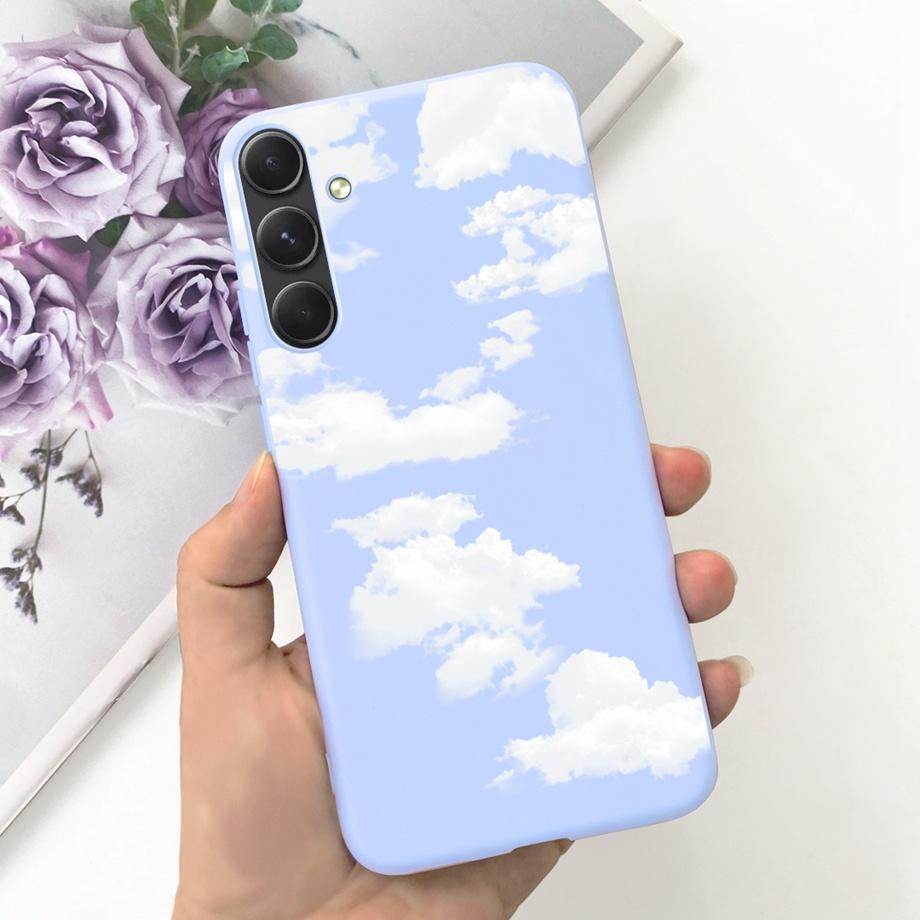 

For Samsung Galaxy A55 5G Case Luxury Liquid Silicone Soft Bumper Coque For Samsung A55 5G A556B Funda Milk Cow Cartoon Cover Galaxy A55 5G