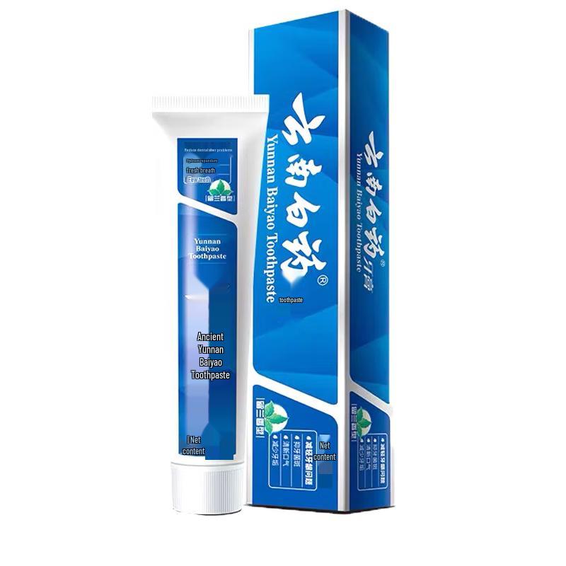Yunnan Baiyao Spearmint Fluoride-Free Toothpaste - 3 x 90g
