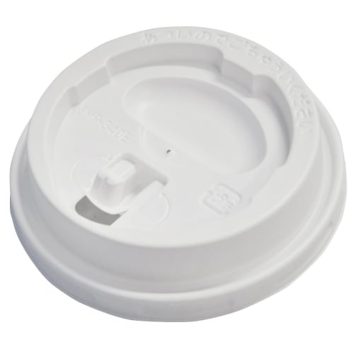Insulated Embossed Paper Cup Lids, Lift-Up, White, 50-Pack, SMP-340E-LF AMZ340ELF
