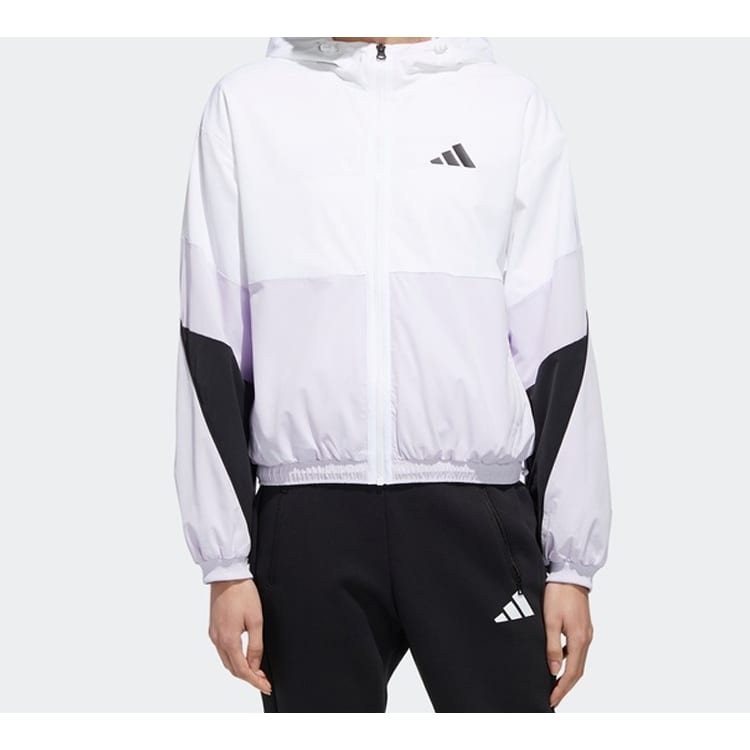 adidas Jackets Women's White Hooded Moderate Other FM9322
