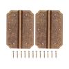 2Set Furniture Hinge Retro Antique Brass Hinges Hardwares for Cabinet Jewelry Box