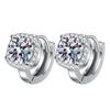 S925 Sterling Silver Diamond Square Bag Earrings - Women's Light Luxury, Fashionable Sparkling Ear Cuffs, Versatile and Elegant for Commute.