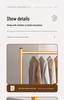 Movable Double-Layer Drying Rack with Wheels for Indoor and Balcony Use