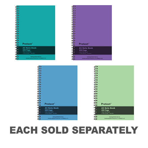 Protext Twin Wire Notebook 200 Pages (A5)