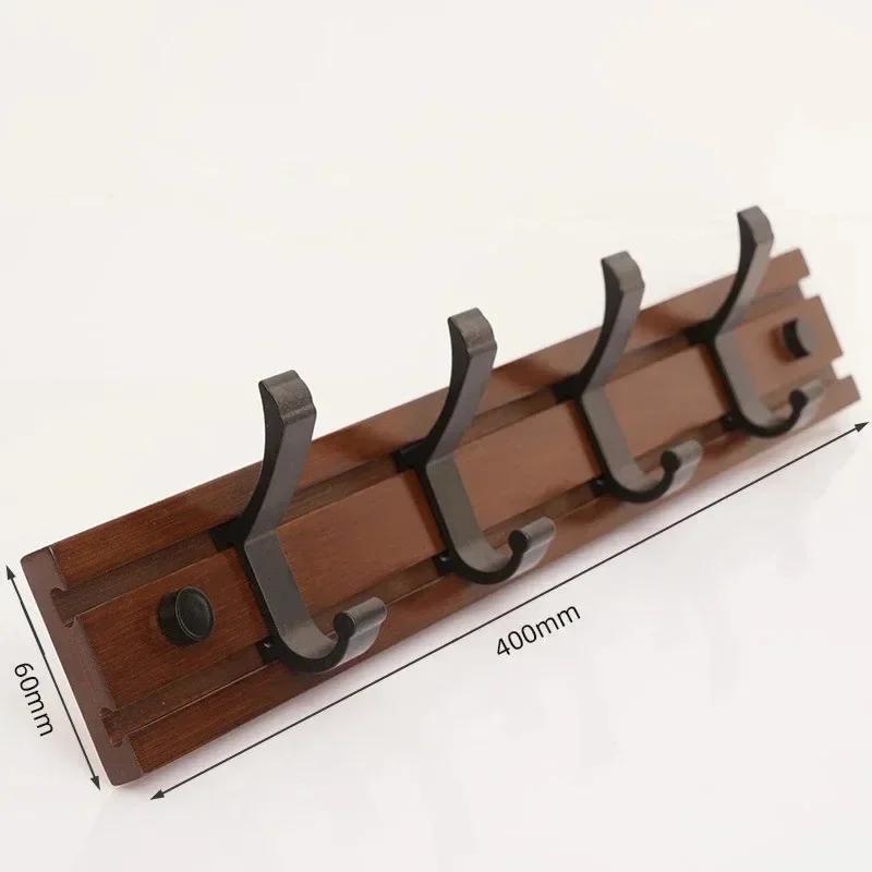 Kreative Verstellbare Bambus Garderobe Wandmontiert Badezimmer Kleidung Aluminiumlegierung Hängehaken Heimaufbewahrung Haken 2024 Neu