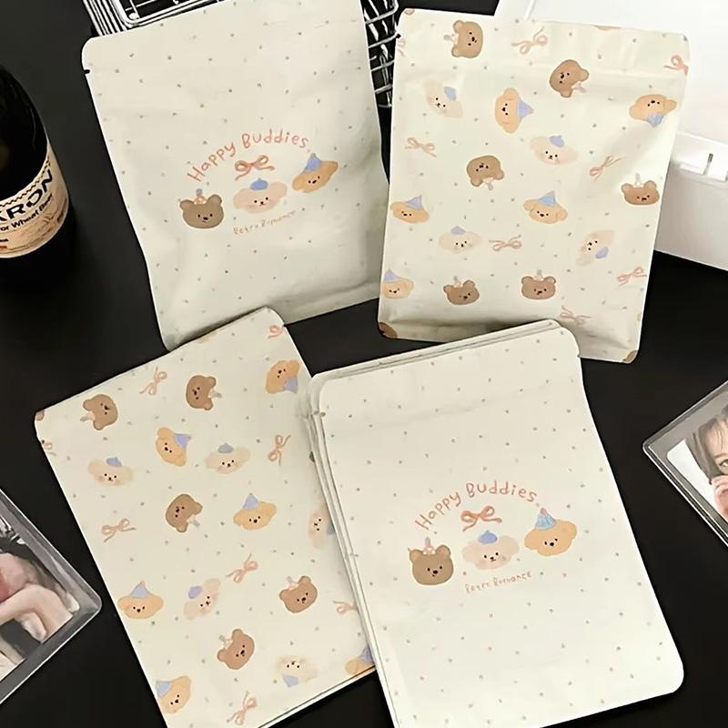 20/50Pcs Cute Bear Self Sealing Bags Packaging Bag Holiday Gift Packaging Sealed Bag Waterproof Storage Bag