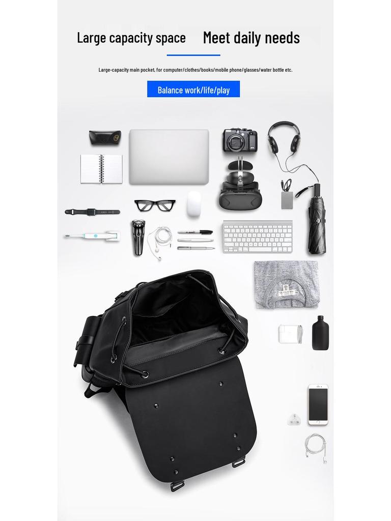 Mark Fairwhale Large Capacity Water-Repellent Backpack for Men & Women - Ideal for Business, Travel, Commute & School