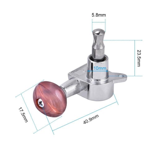 2L2R Tuning Pegs, Ukulele Tuning Heads, Easy to Use, Rust-Resistant, Stable, Durable, Accurately Tuned, High Performance Ukulele Accessories
