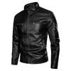 Autumn And Winter Men's Motorcycle Suit Simple And Versatile Leather Jacket Loose Leather Jacket
