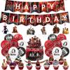 Conjunto de Artigos para Festa de Aniversário Stranger Things com Faixa, Toppers para Bolo, Balões, Espirais Penduradas, Fundo, Tema do Mundo Invertido para Crianças Meninos Meninas